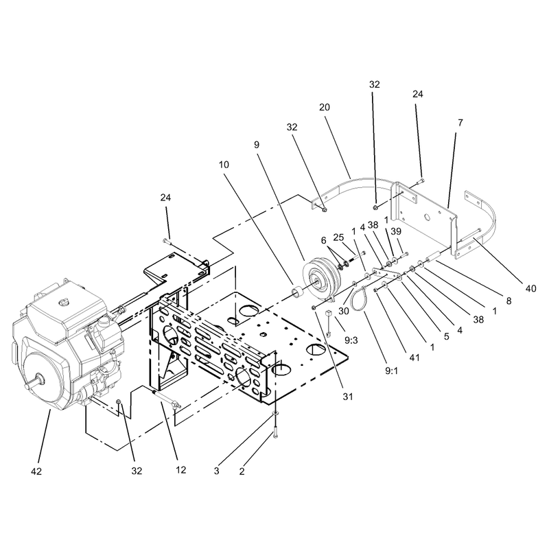 Engine and Clutch Assembly