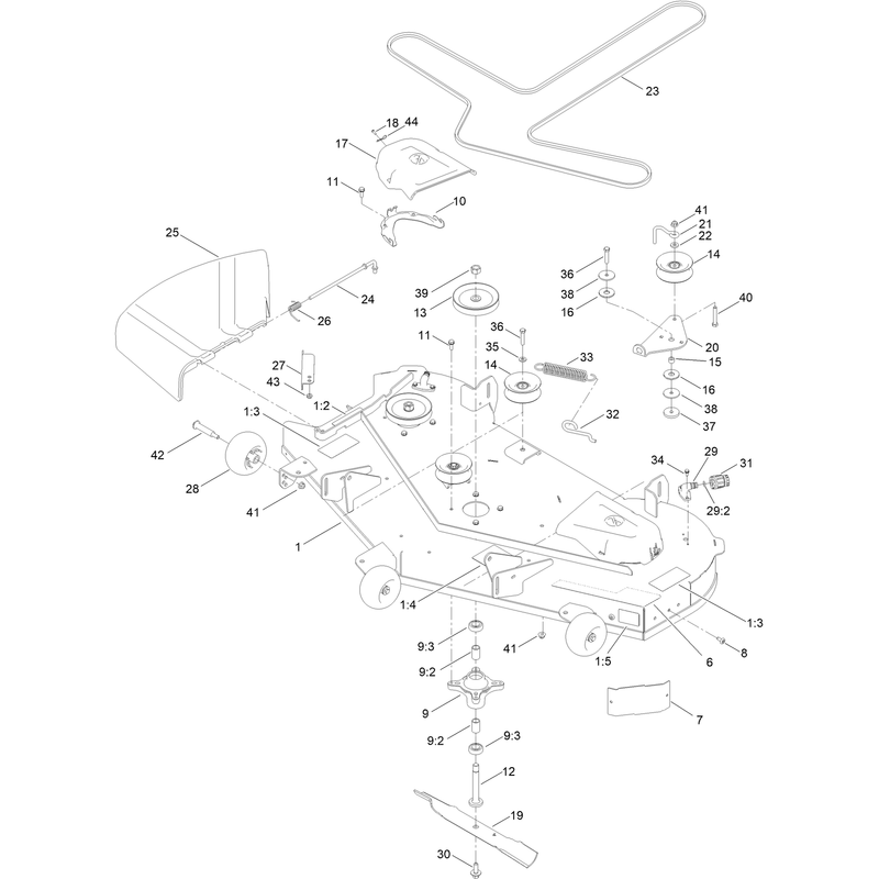54in Deck and Decal Assembly