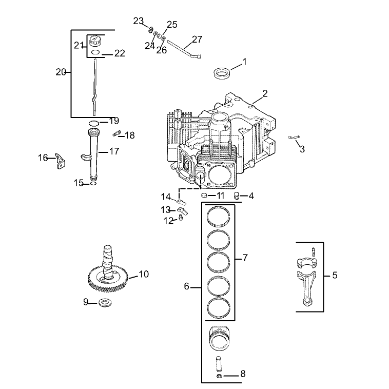 Crankcase Assembly Kohler CV23S-75560