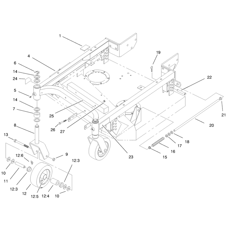 Carrier Frame and Castor Assembly