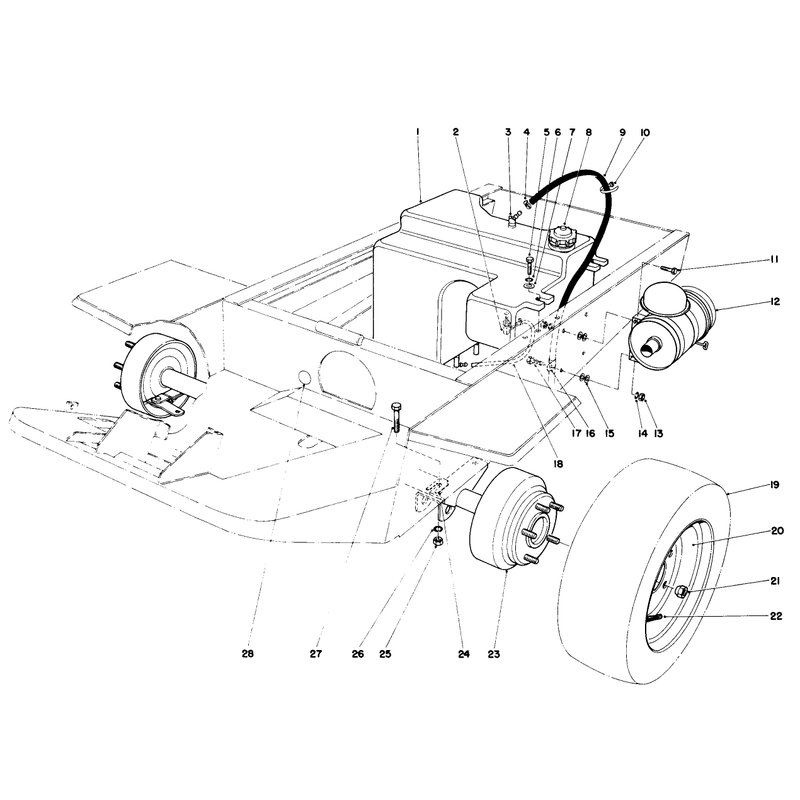 Gas Tank and Air Cleaner Assembly