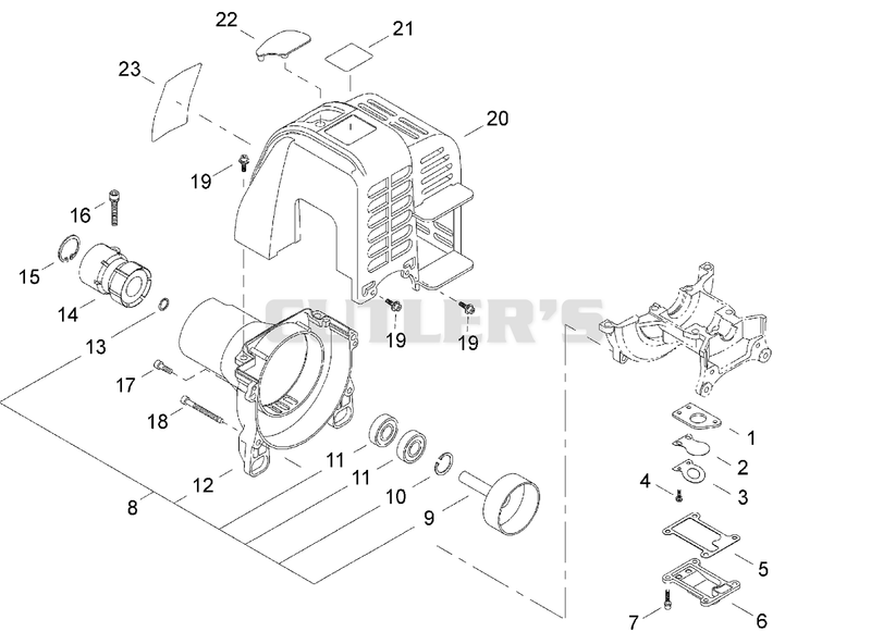 Engine Cover, Fan Cover, Reed Valve