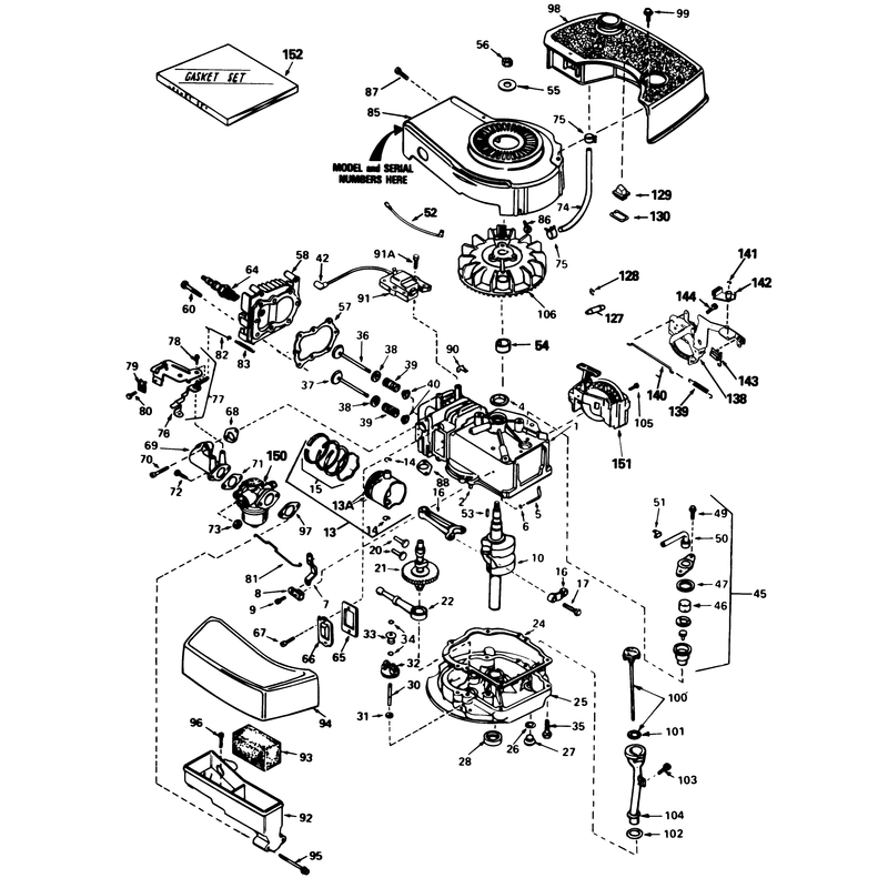 Engine Tecumseh Model Tnt100-10085e