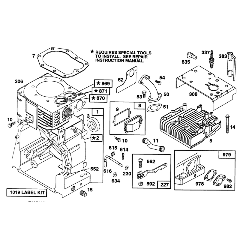 Engine Briggs & Stratton Models 252416-0756-01 & 252416-0757-01
