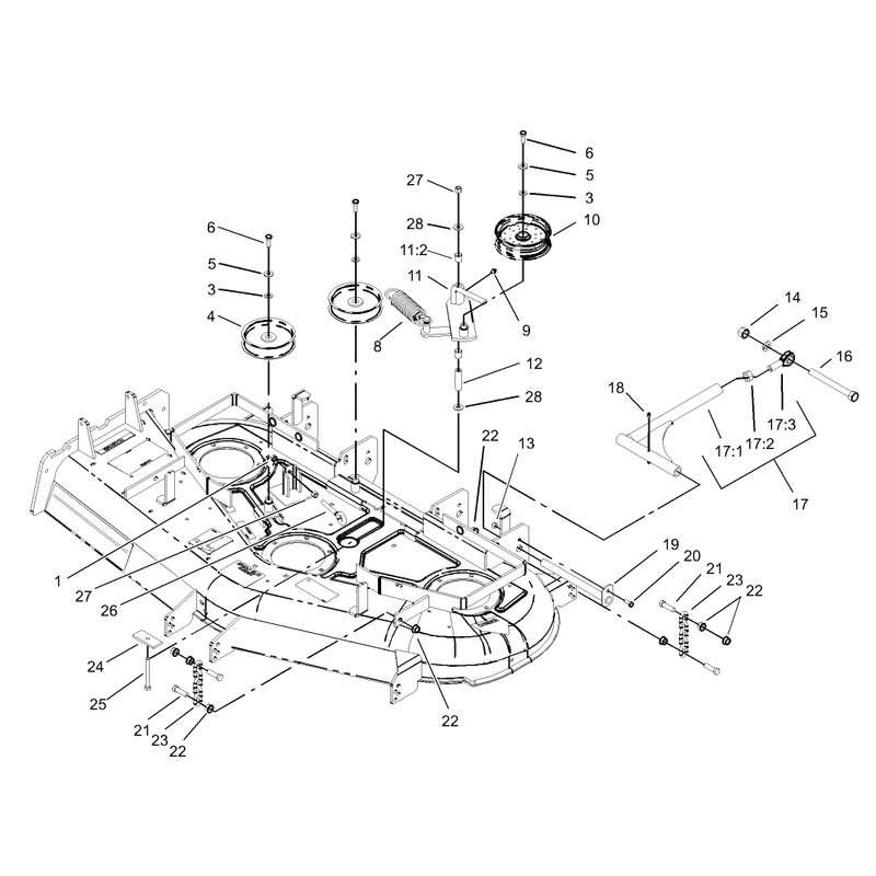 Idler PulleyLift Strut Chain Assembly