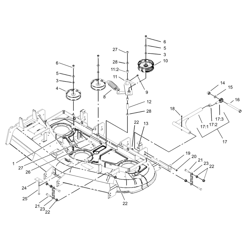 Idler PulleyLift Strut Chain Assembly