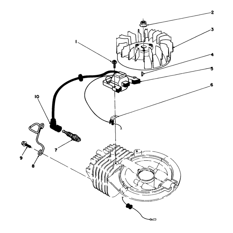 Flywheel and Magneto Assembly Model No 47pj8