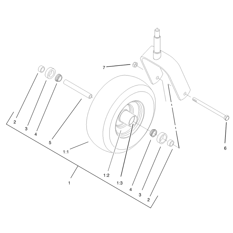 Caster Wheel Assembly No 1-634662