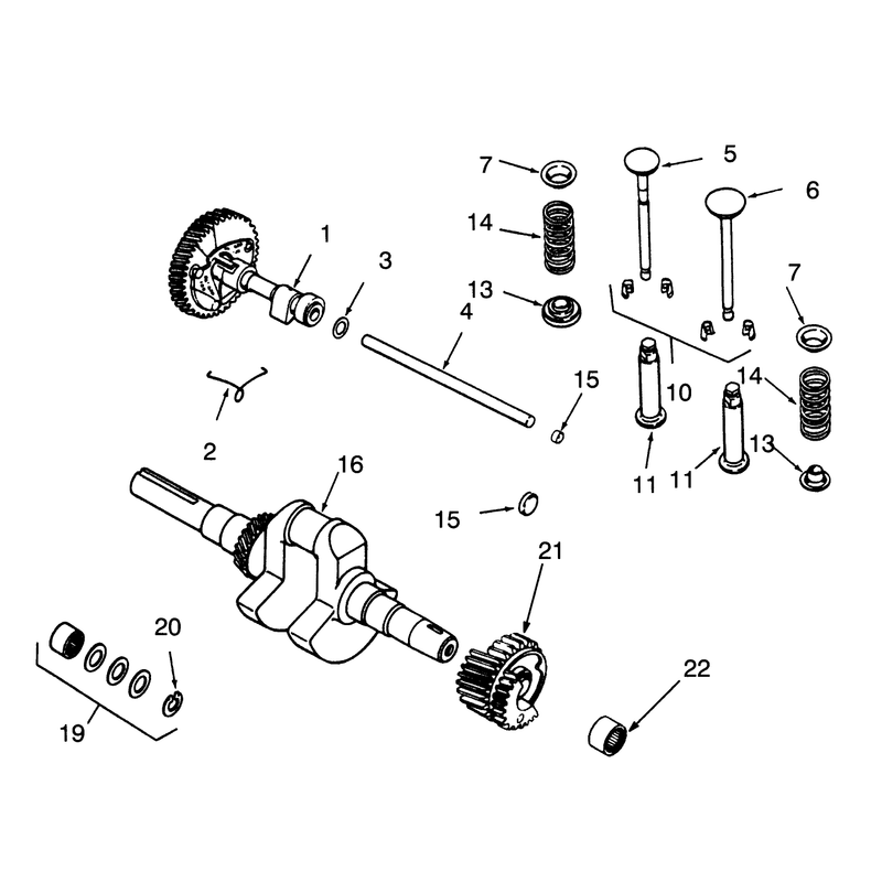 Camshaft Crankshaft and Valves