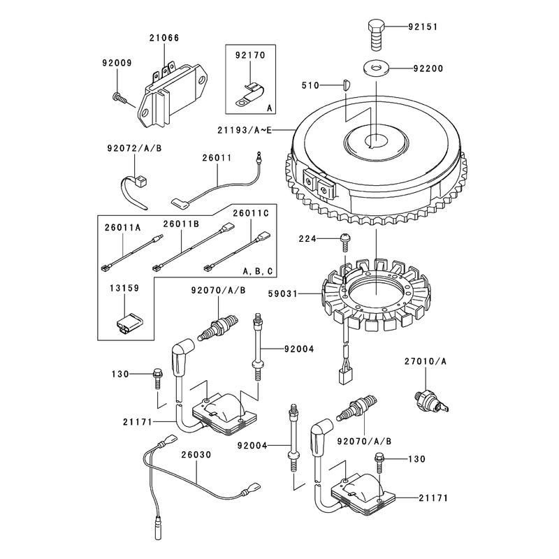 Electric Equipment Assembly Kawasaki FH500V-ES10