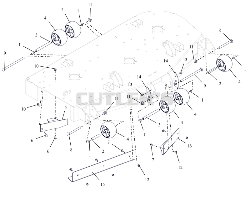 Anti-Scalp Wheels and Baffles - 52"