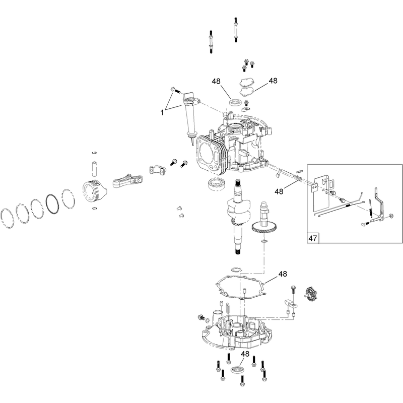 Dipstick Brake and Governor Arm Assembly
