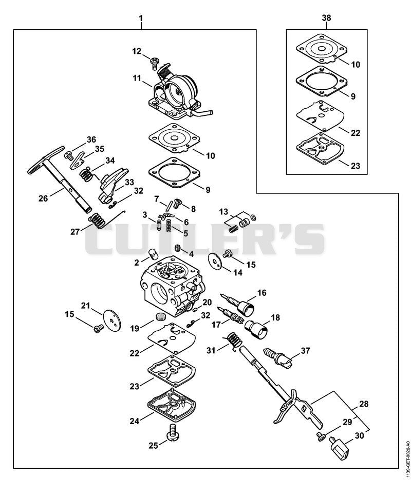 Carburetor C1Q-S122 MS 181 C (02.2011)