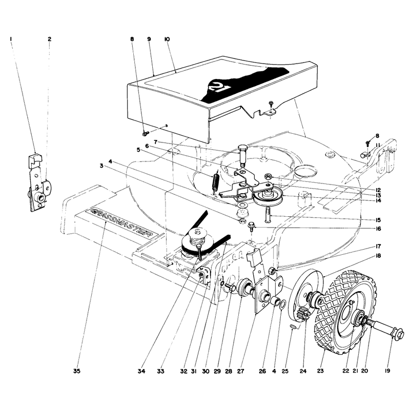 Front Wheel and Pivot Arm Assembly Model 20506 and 20696