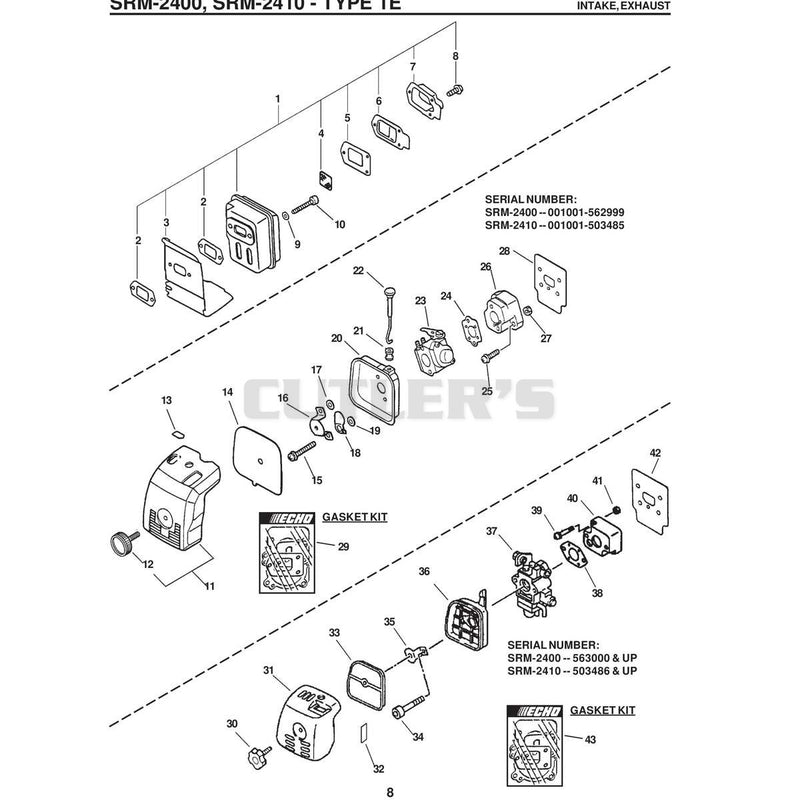 Srm-2410 - Type 1E Intake, Exhaust