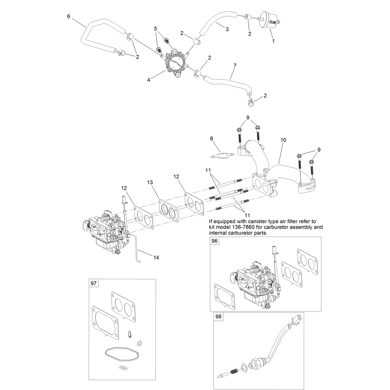 Fuel System Assembly  with Non-Canister Style Air Filter