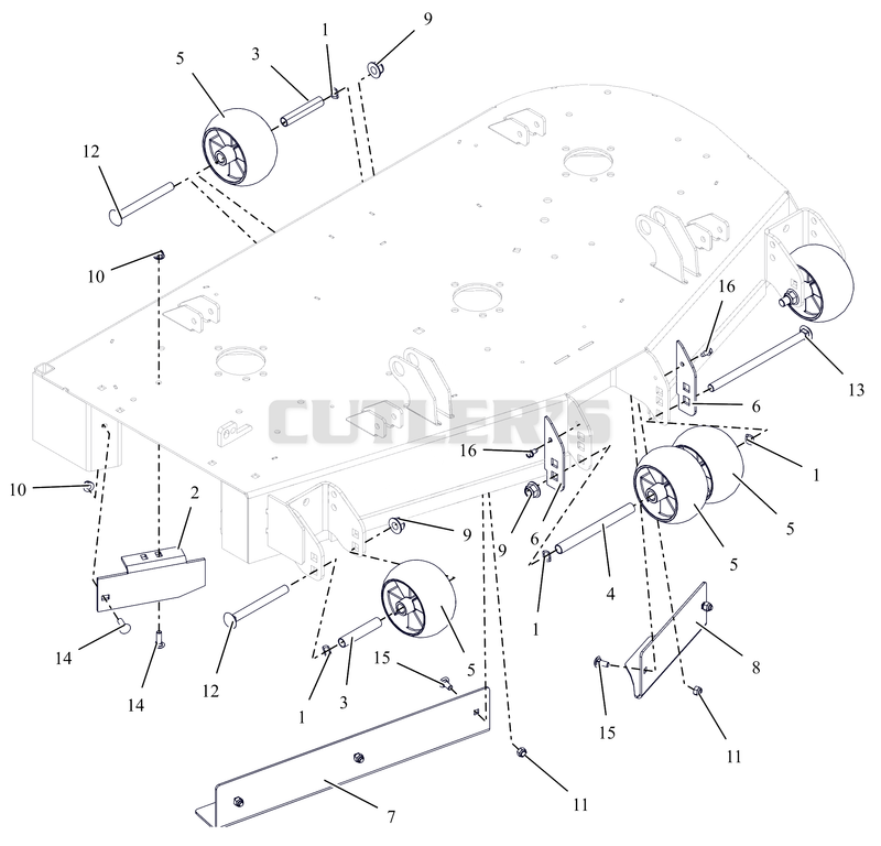 Anti-Scalp Wheels And Baffles - 48"