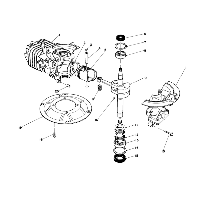 Crankshaft Assembly Model No 47pj8