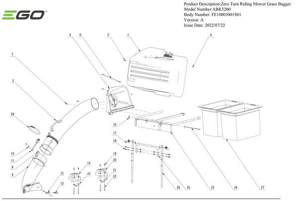 ABK5200 PARTS DIAGRAM