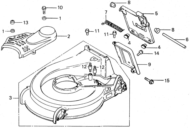CUTTER HOUSING@DISCHARGE GUARD@BELT COVER