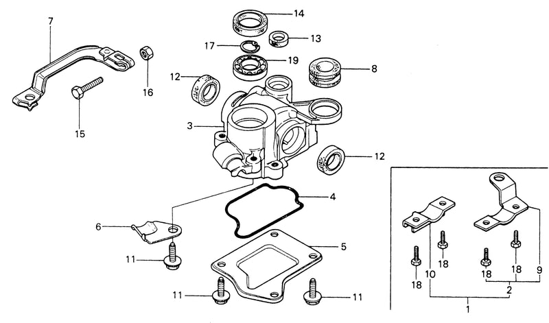 GEAR CASE@CLUTCH ARM