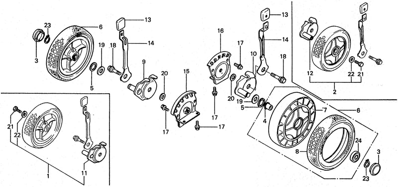 REAR WHEEL (P TYPE)@REAR ADJ. PANEL (P TYPE)