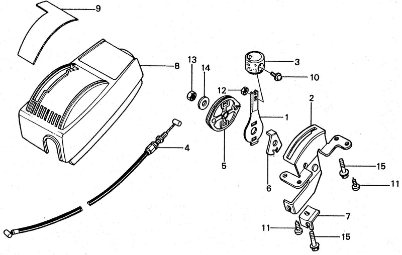 THROTTLE LEVER (P TYPE)  @THROTTLE CABLE (P TYPE)