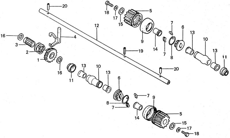 K2S, 5S DRIVESHAFT@PINION GEAR