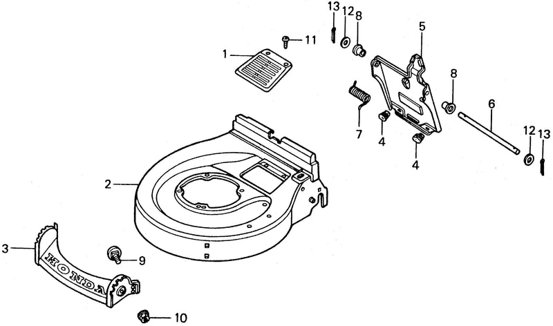 CUTTER HOUSING@BELT COVER@DISCHARGE GUARD