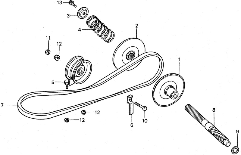 DRIVE GEAR@BELT GUIDE