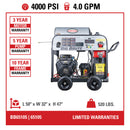 Simpson Big Brute 4000 PSI 4.0 GPM Vanguard V-Twin Gas Hot Water Pressure Washer (BB65105-S)