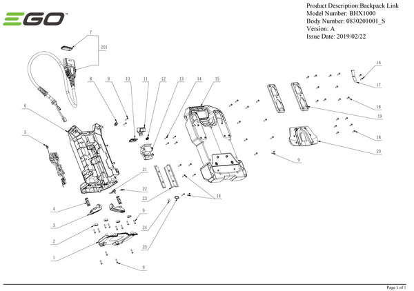 BHX1000 PARTS DIAGRAM