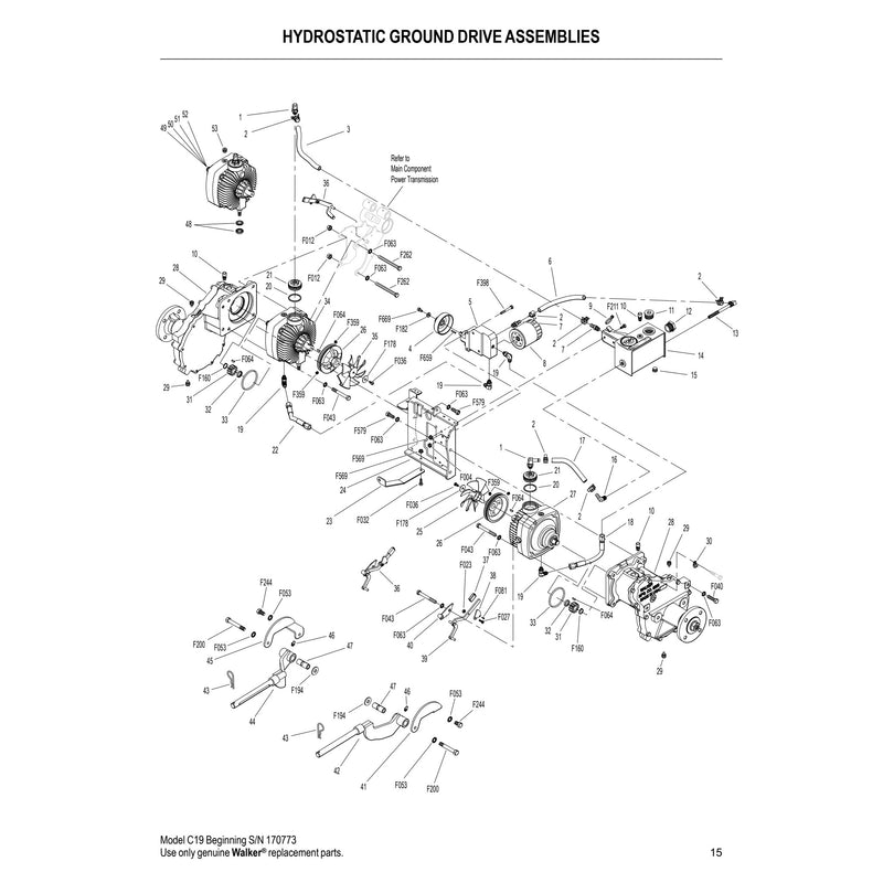 HYDROSTATIC GROUND DRIVE ASSEMBLIES
