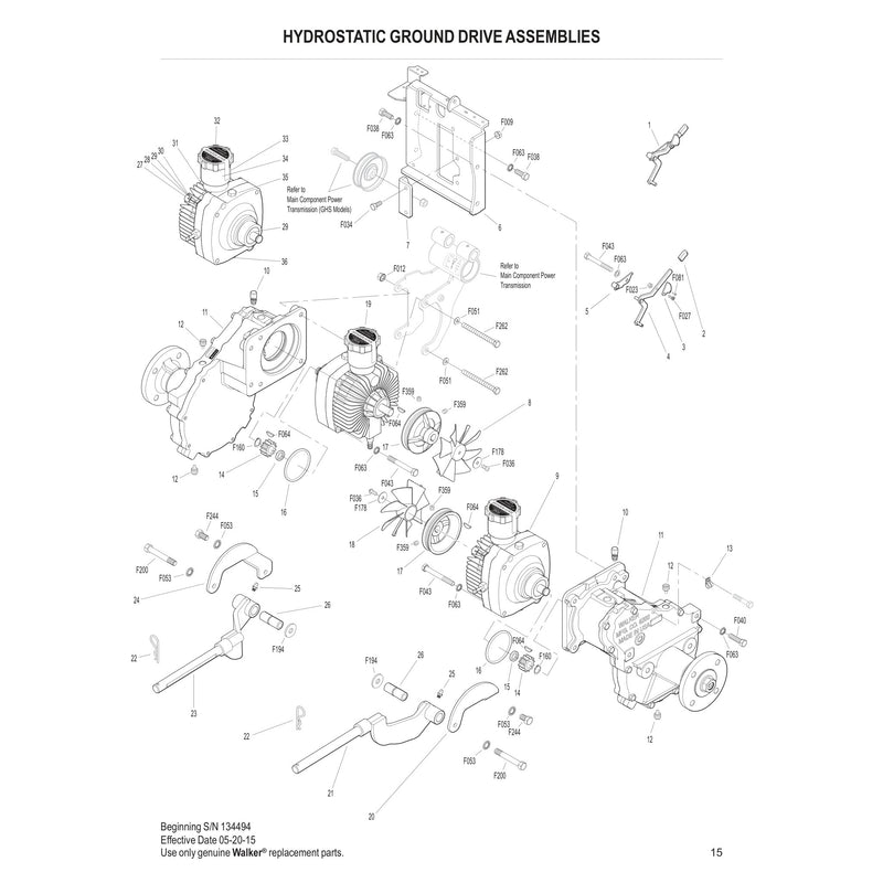 HYDROSTATIC GROUND DRIVE ASSEMBLIES