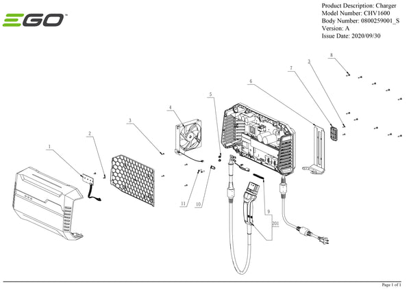 CHV1600 PARTS DIAGRAM