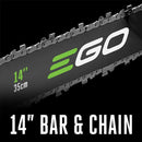 EGO Power+ CS1401 14" 56-Volt Cordless Chainsaw with 2.5Ah Battery and Charger