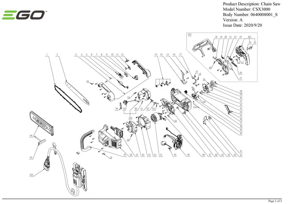 CSX3000 PARTS DIAGRAM