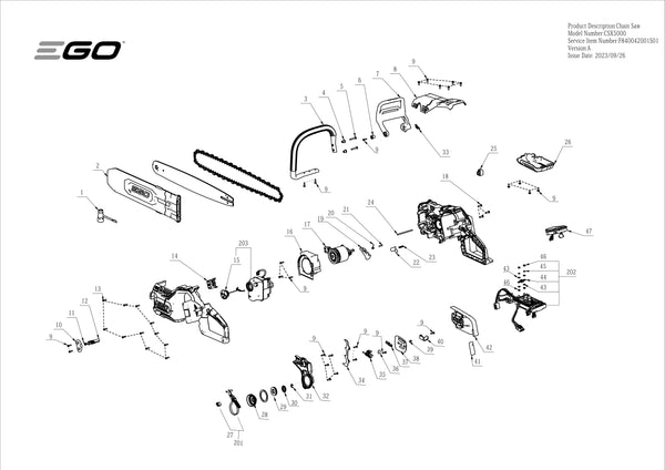 CSX5000 PARTS DIAGRAM