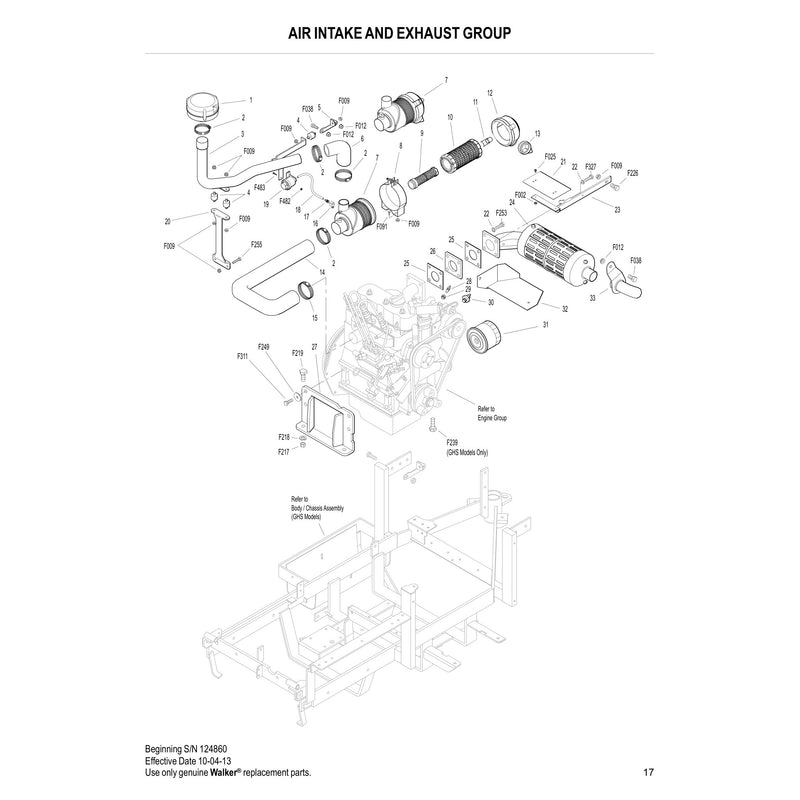 AIR INTAKE AND EXHAUST GROUP