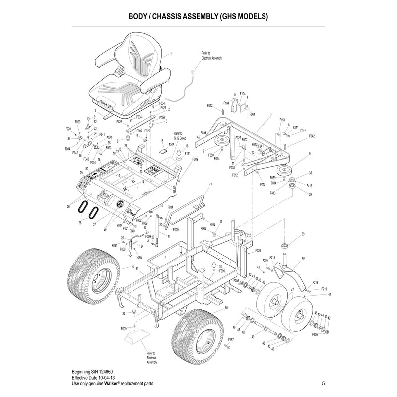 BODY CHASSIS ASSEMBLY GHS MODELS