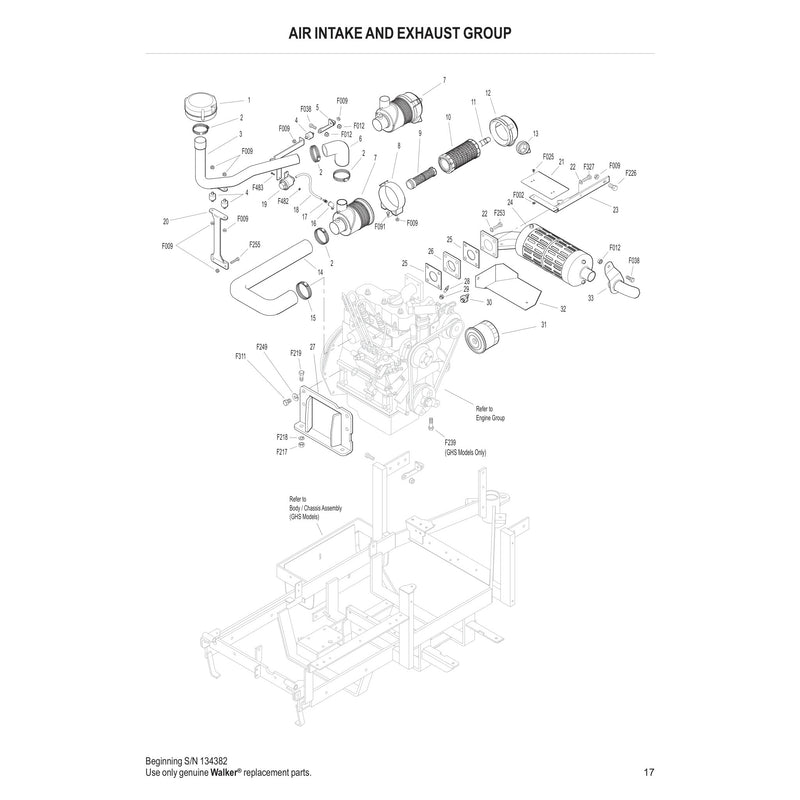 AIR INTAKE AND EXHAUST GROUP