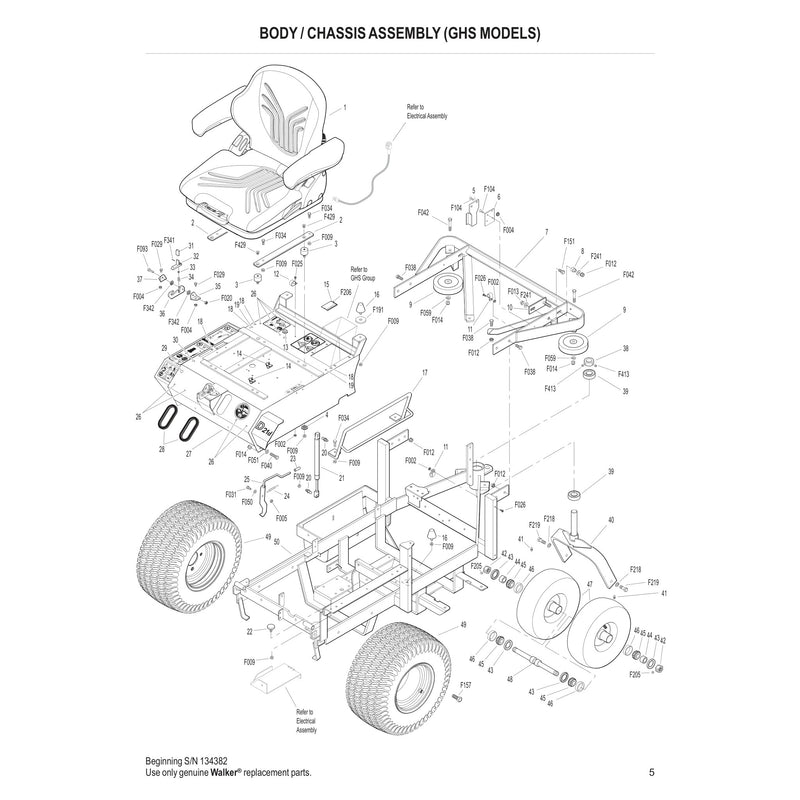 BODY CHASSIS ASSEMBLY GHS MODELS