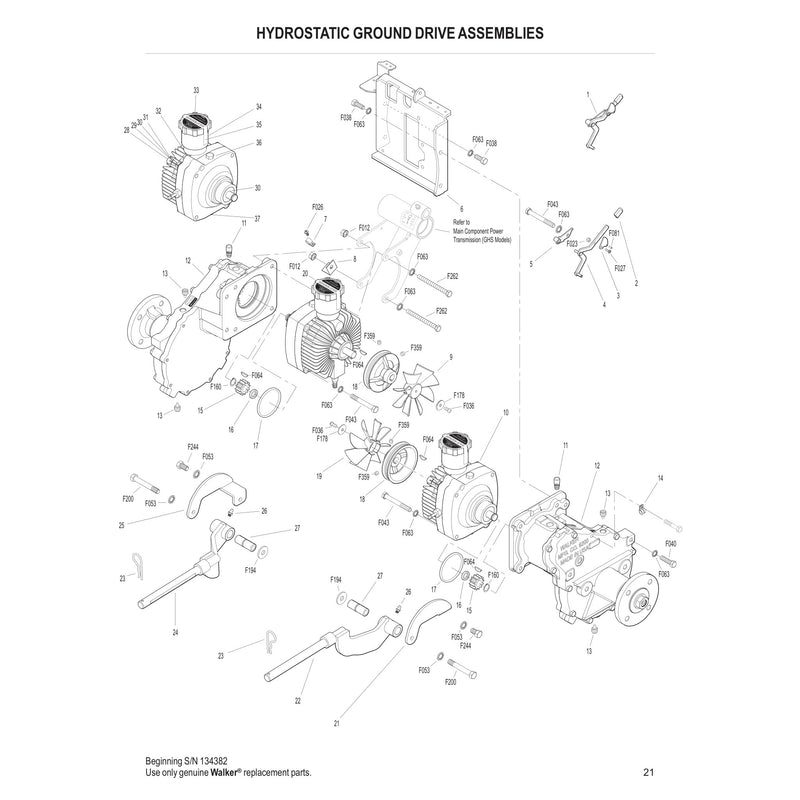HYDROSTATIC GROUND DRIVE ASSEMBLIES