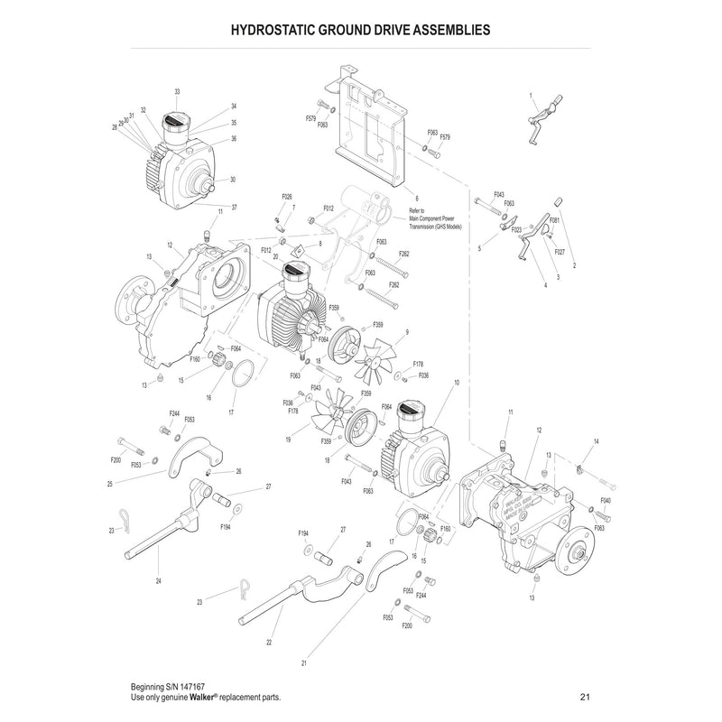 HYDROSTATIC GROUND DRIVE ASSEMBLIES