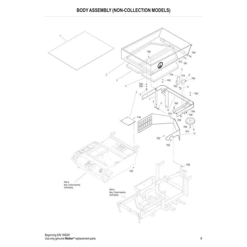BODY ASSEMBLY NON COLLECTION MODELS