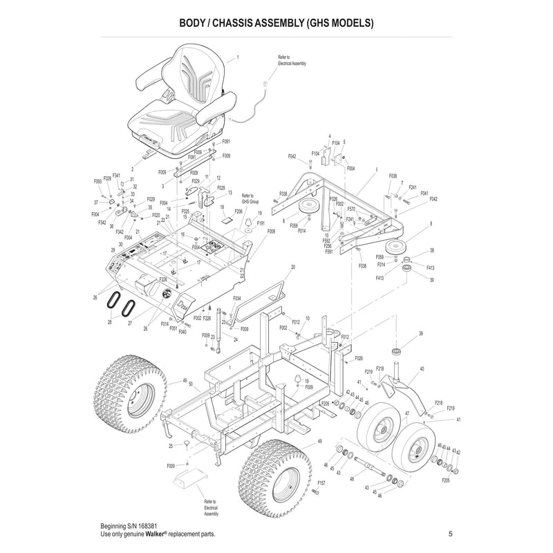 BODY CHASSIS ASSEMBLY GHS MODELS