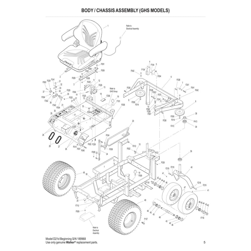 BODY CHASSIS ASSEMBLY GHS MODELS