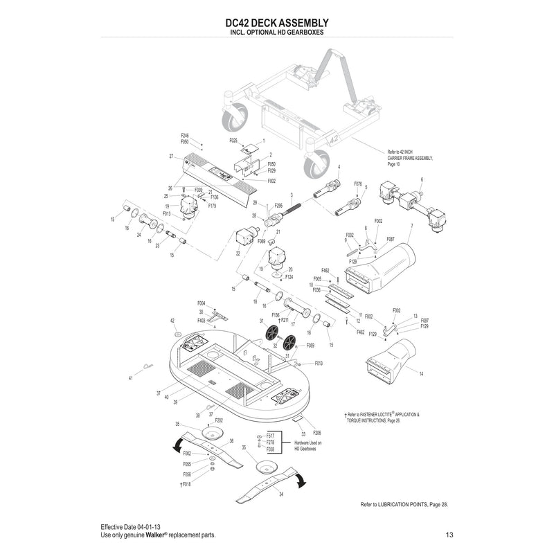 DC42 DECK ASSEMBLY