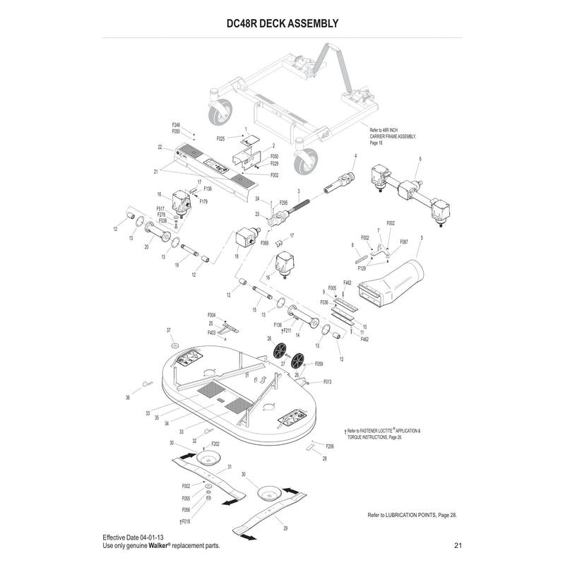 DC48R DECK ASSEMBLY
