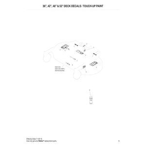Walker Mowers DC and DU Collection Deck Parts Diagram (Serial # 168964 - 181572)